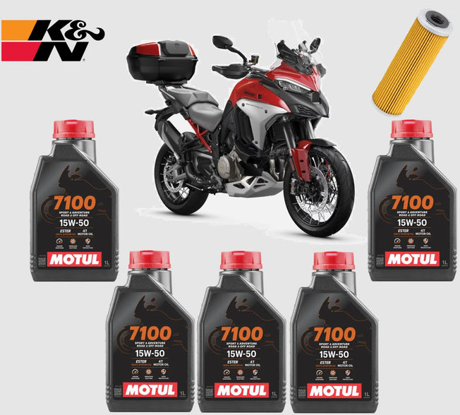 Kit Tagliando Motul 7100 15W50 olio+Filtro per DUCATI Multistrada V4 2021-2024