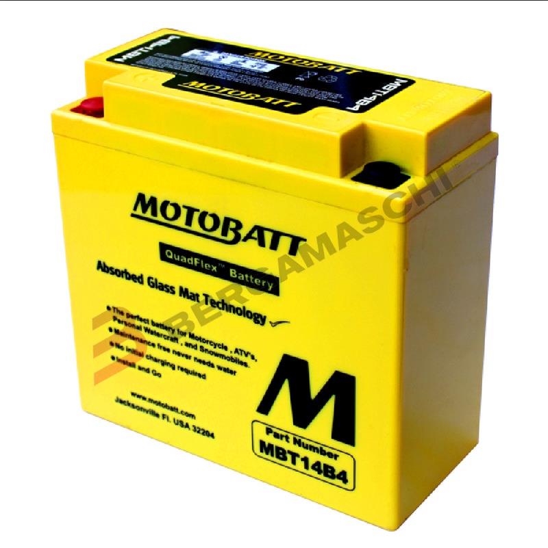 MotoBatt BATTERIA MBT12B4 PRECARICATA 12V 14Ah per Yamaha XVS 1100 DragStar 2005