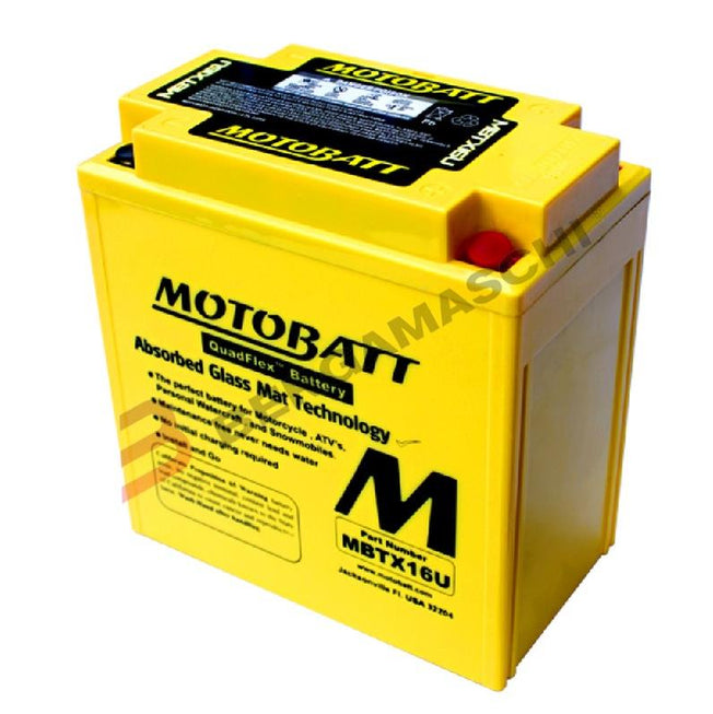 MotoBatt BATTERIA MBTX16U PRECARICATA 12V 19Ah per Gilera Fuoco 500 2007 - 2014