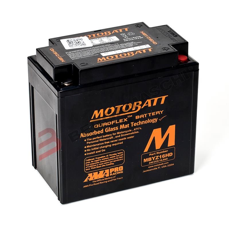 MotoBatt BATTERIA MBYZ16HD PRECARICATA 16,5Ah per Harley Davidson XL 883 Sport