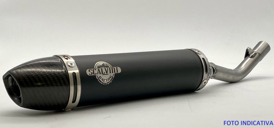 Scalvini KTM 150 SX (19-22) - Silenziatore Marmitta Scarico Nero-Carb