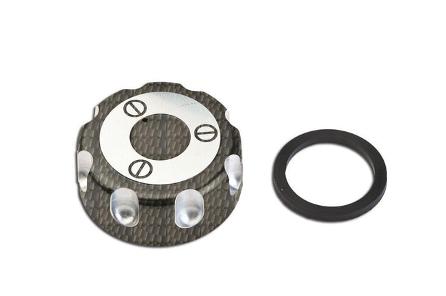 T4 Tune Tappo serbatoio carbon / nero per Derbi Senda 50 SM DRD Racing EU2 2012