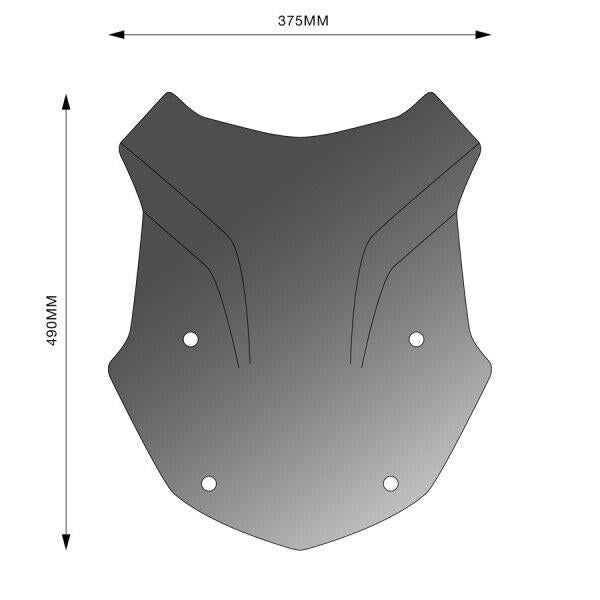 Barracuda CUPOLINO AEROTOURER + DI KIT DI MONTAGGIO BMW R 1250GS da 2019 al 2022