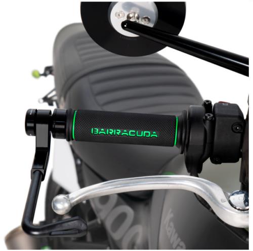 Barracuda Manopole Basic Racing gomma Universali Moto Scooter Nero verdi