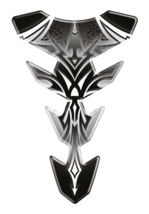 T4 Tune Protezione serbatoio sticker "Tribal white" universale