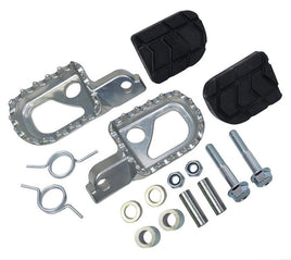 C4 kit Pedane poggiapiedi moto silver per Rieju Spike RRX 50 Enduro AM6 2007-14
