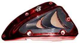 T4 Tune Coperchio cassa filtro rosso/carbon per Gilera	Runner 50 1997 - 2001