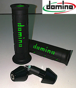 Kit Manopole Contrappesi Nero/Verdi Domino XM2 per Honda CBR 125 R