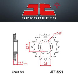 JT Pignone Acciaio 3221 Denti 11 Passo 520 Polaris 425 Magnum 4x4W8144 1995-98
