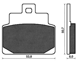 Coppia pastiglie freno Anteriori C4 per Aprilia Leonardo 125 ST 1999-2004