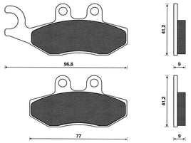 Coppia pastiglie freno Anteriori C4 per Aprilia SR MAX 125IE 2011-2015