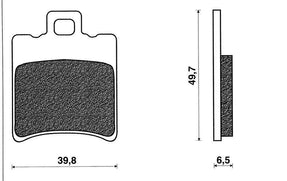 Coppia pastiglie freno Anteriori C4 per Malaguti F 10 50 E2-23 2003-2007