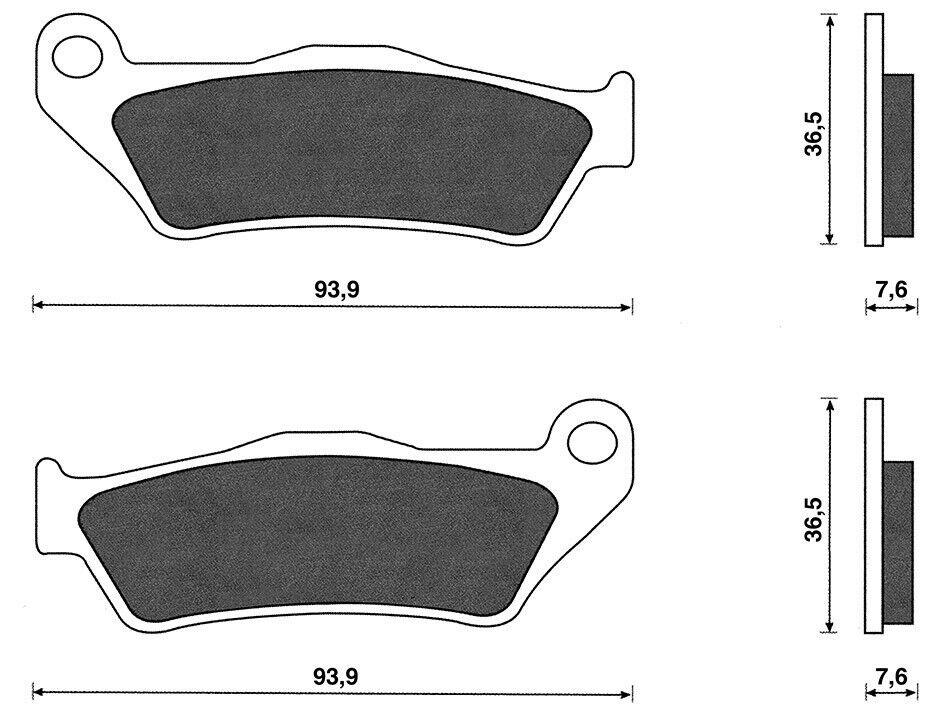 Coppia pastiglie freno Anteriori C4 per Yamaha Majesty 125 DT 1998-2000