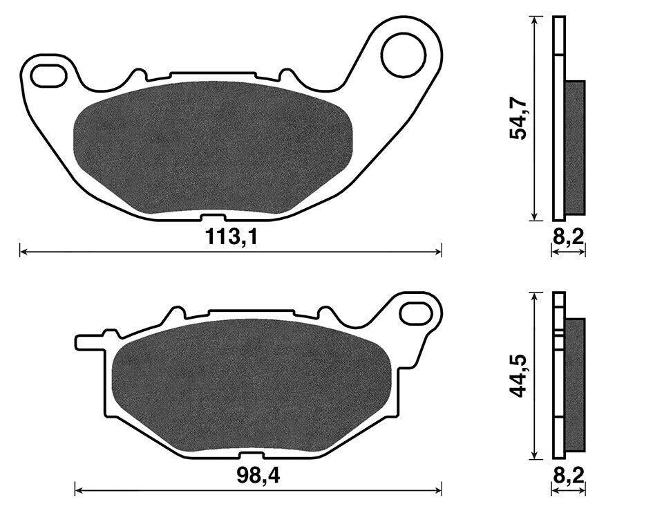 Coppia pastiglie freno Anteriori C4 per Yamaha MT 03 320 E3-320 2016 2017