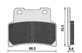 Coppia pastiglie freno Anteriori C4 per Yamaha MT 125 E4 2017-2019