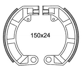 Ganasce freno posteriori C4 per Vespa Primavera 125 2T 1967-1983