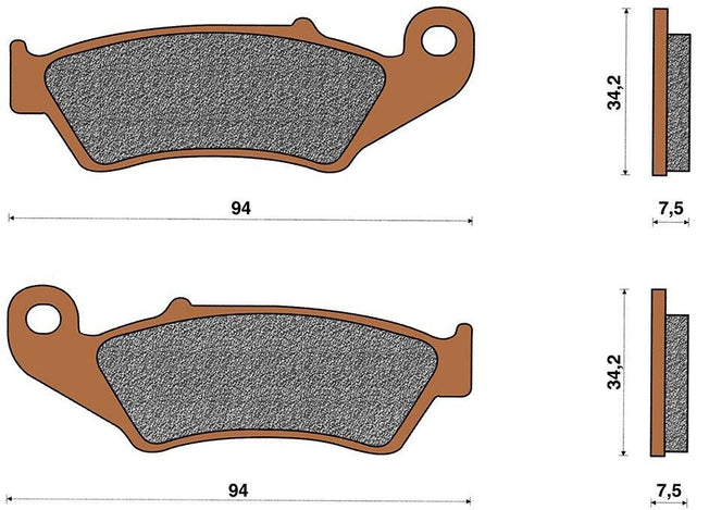 Top4 Pastiglie freno Sint Ant per Beta RR Enduro 250 2T mot per Beta 2016-2022