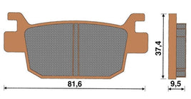 Top4 Pastiglie freno Sint Post per Honda SH 150IE ABS EU3 2013-2016