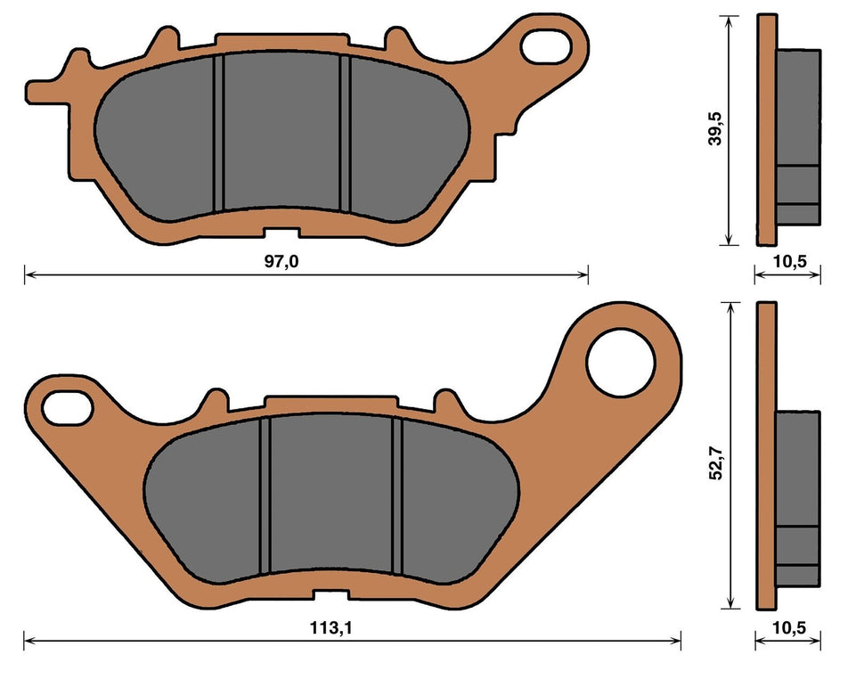 Top4 Pastiglie freno Sint Post per Yamaha X-Max 125 RA ABS IE EU4 2018-2020