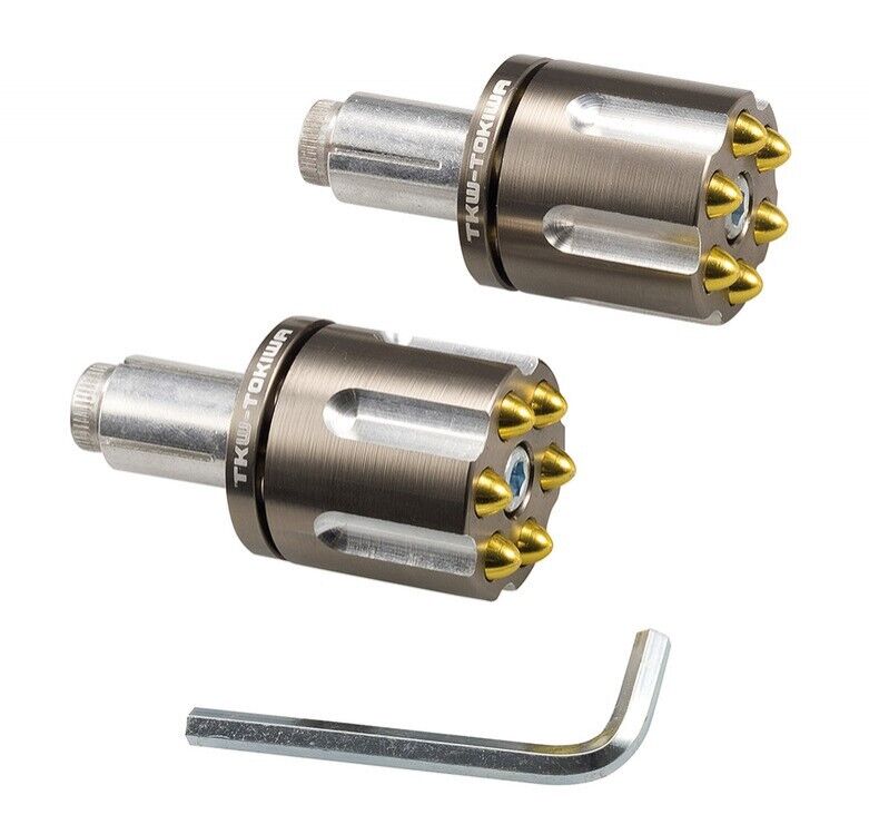 Top4 Coppia Contrappesi "Colt cylinder" antracite Universale moto scooter