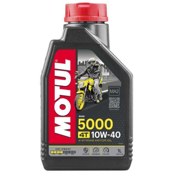 1 LT OLIO MOTORE MOTUL MOTO 4T 5000 10W40 TECHNOSYNTHESE ESTER HC-TECH MA2