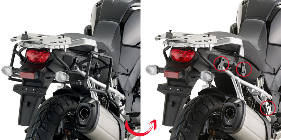 GIVI KIT Portavaligie laterale Monokey per Suzuki DL 1000 V-Strom 2014 - 2019