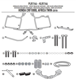 GIVI KIT Portavaligie laterale Monokey per Honda CRF1000L Africa Twin 2016 2017