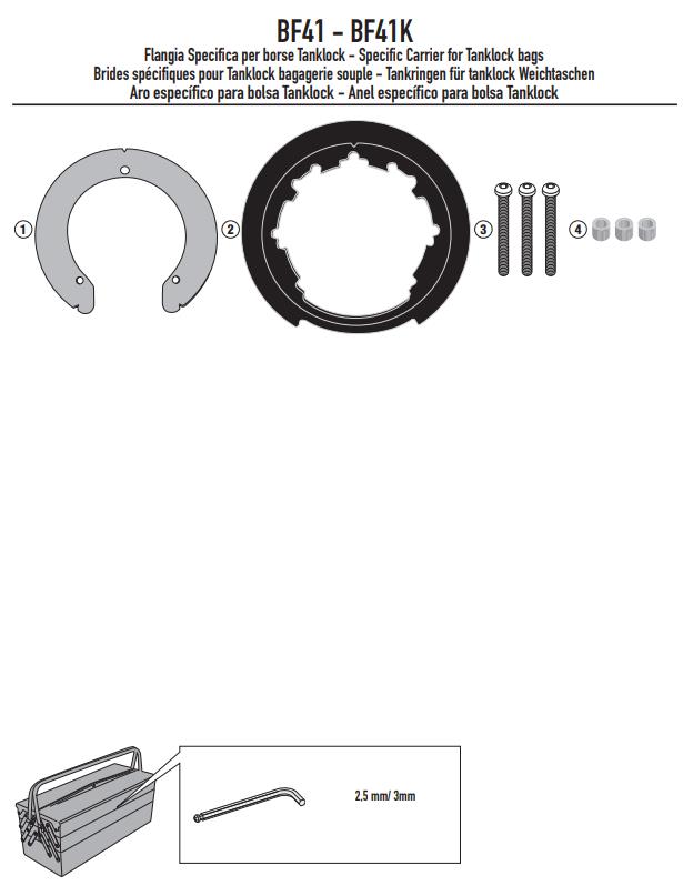 GIVI Flangia per borse da serbatoio TANKLOCK per Honda CB 300 R 2018 - 2023