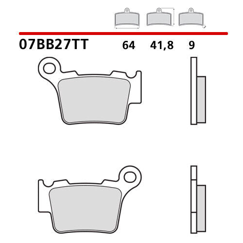 Pastiglie Brembo per Husaberg 350 FE (13-14) posteriori ceramic