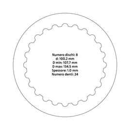 Dischi frizione NRTeam PER KTM 400 EXC-F (02-03) - Serie acciaio