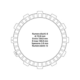 Dischi frizione NRTeam PER KTM 400 EXC-F (04-07) - Serie guarniti - 2,0 mm