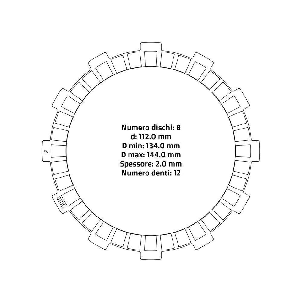 Dischi frizione NRTeam PER KTM 400 EXC-F (04-07) - Serie guarniti - 2,0 mm
