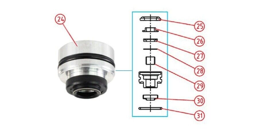 Testina mono KYB Gasgas 250 EC (18-21) - Paraolio (27)