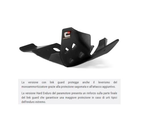 Paramotore DTC Husqvarna 250 FC (23-24) con link guard nero Hard Enduro