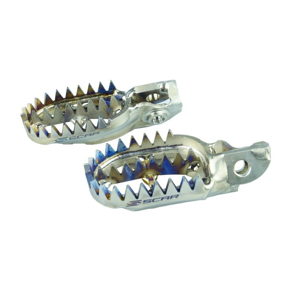 Coppia pedane in titanio Scar Husqvarna 450 FC (16-22) Gripper