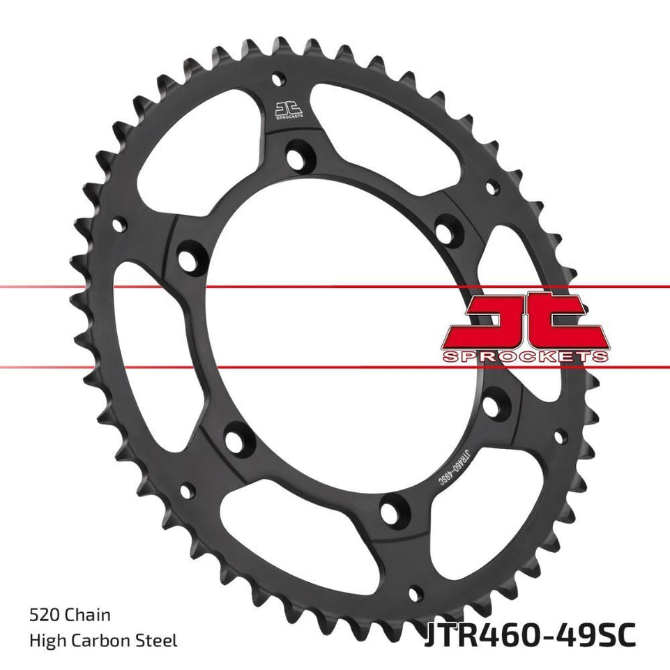 Corona JT acciaio Suzuki RMZ 250 (04-06) 49 denti scaricata