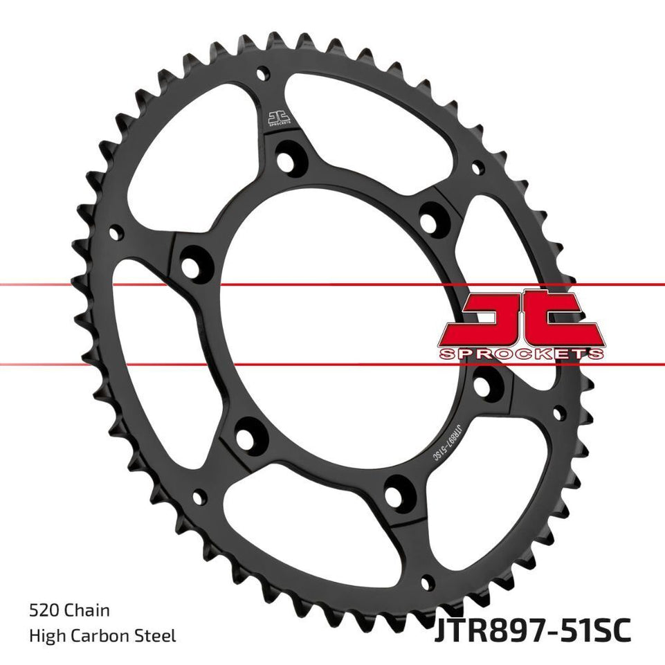 Corona JT acciaio Gasgas 450 MC-F (21-24) 51 denti scaricata