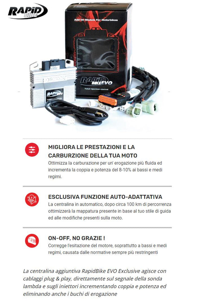 RAPIDBIKE KIT CENTRALINA CABLAGGIO EVO per DUCATI Multistrada/S 1200 2010-2014