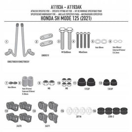 KAPPA Kit Attacchi Per Parabrezza Per Honda SH Mode 125 2021-2023