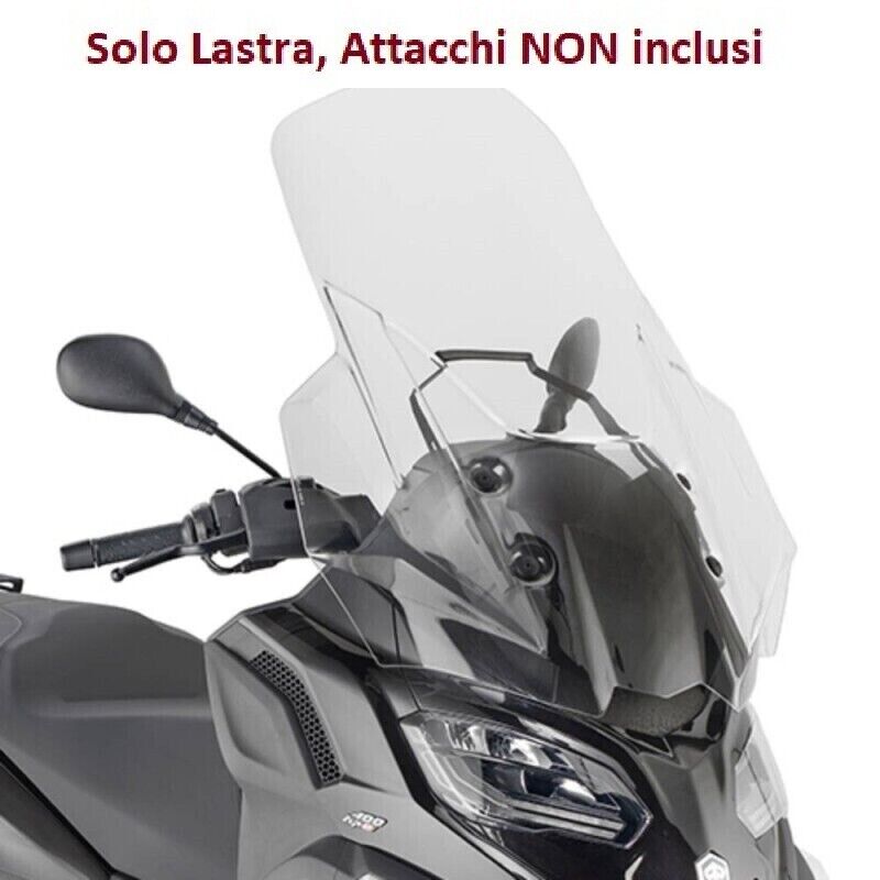 KAPPA Lastra Parabrezza Trasparente Spoiler Per Piaggio MP3 HPE 400 2022-2023