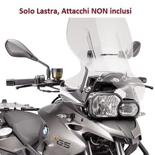 KAPPA Cupolino Scorrevole Trasparente + Kit Attacchi Per BMW F 700 GS 2013-2017