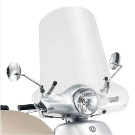 KAPPA Parabrezza Trasparente + Attacchi 50X63Cm Per SYM Fiddle II 50 2009-2014