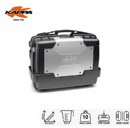 KAPPA Valigia Garda Monokey 33LT Nero e Cover Alluminio Moto