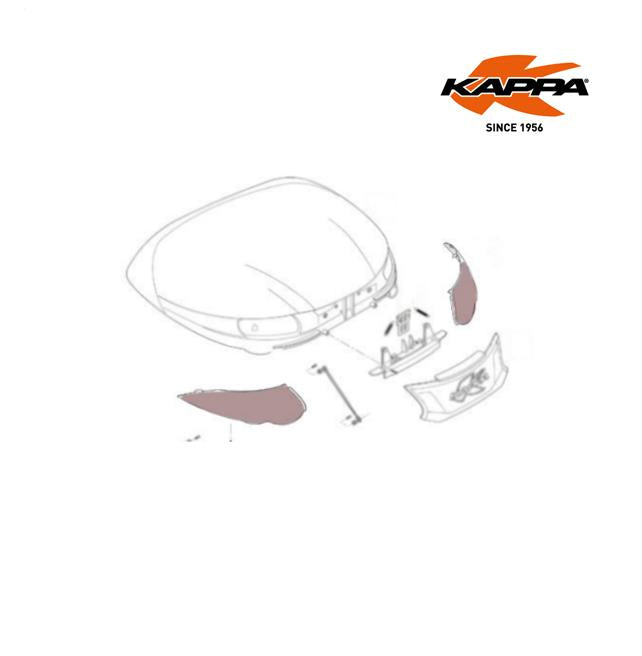 KAPPA Ricambio Set Catadiottri Fumé Per Bauletto K56NT