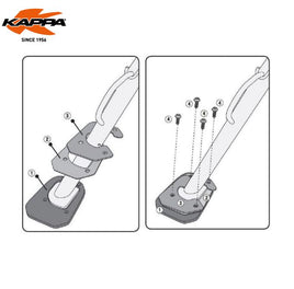 KAPPA Estensione Superficie Cavalletto Supporto Per BMW F 650 GS 2008-2017
