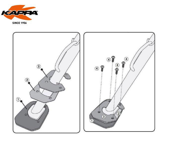 KAPPA Estensione Superficie Cavalletto Supporto Per BMW F 650 GS 2008-2017