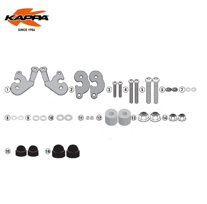 KAPPA Kit Attacchi Per Montaggio Faretti KS322 Per Honda NX 500 2024