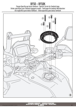 KAPPA Flangia Per Borsa Da Serbatoio Tanklock Per Suzuki V-Strom 800DE 2023