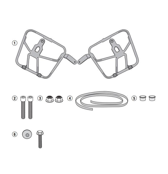 KAPPA Telaietti Laterali Per Borse Morbide Per Moto Guzzi V7 III Special 2017-20