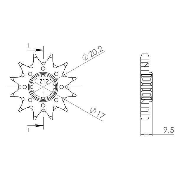 PIGNONE P428 - Z13 PER KTM 85 SX 17/14 2018-2021